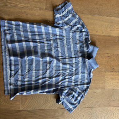 Dockers Striped Blue Polo Shirt
