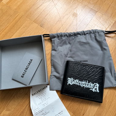 Balenciaga Gothic Letter Wallet
