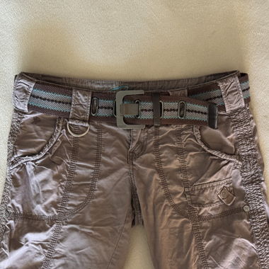 edc low waisted cargo pants with belt