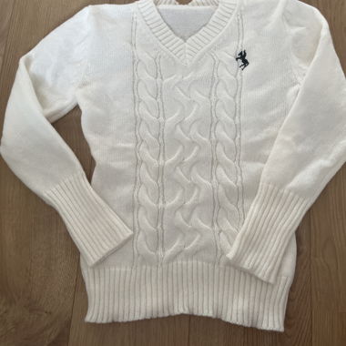 Maglione in maglia bianco