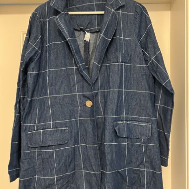 Denim-look blazer