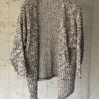 Long Black and White Cardigan