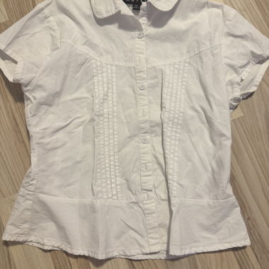 Camicia bianca a maniche corte Motel
