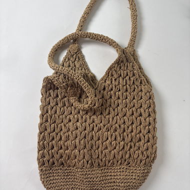 Borsa tote in paglia intrecciata