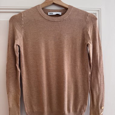 Maglione in maglia ZARA marrone