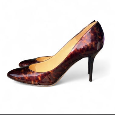 Jimmy Choo Heels with brown tortoise pattern 