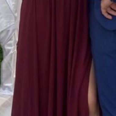Burgundy Off-Shoulder Maxi Dress