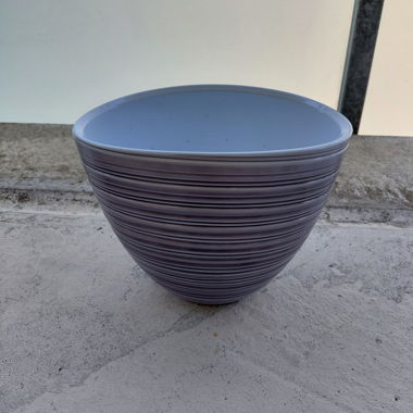 Grey ceramic plant pot