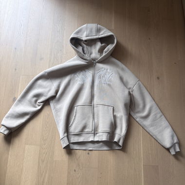 Felpa beige con zip