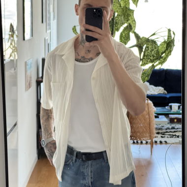 Camicia Zara bianca a maniche corte