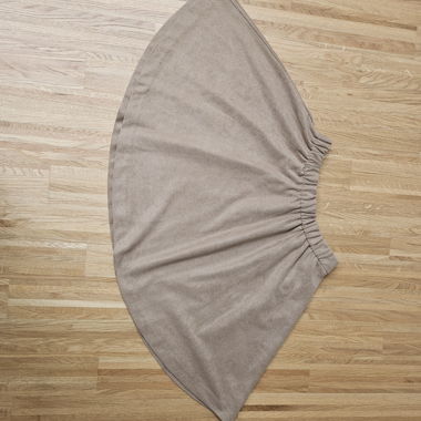 Beige Skirt with Elastic Waistband