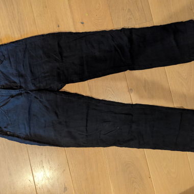Dark Blue Linen Pants