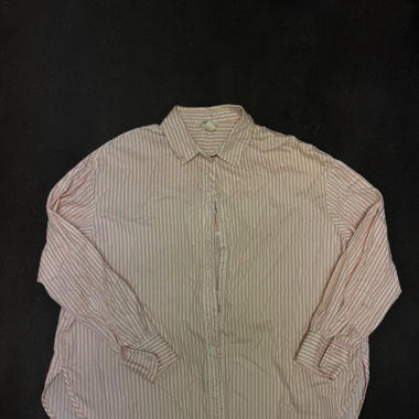 h&m striped oversized shirt