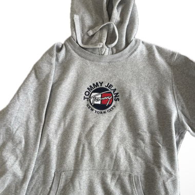 Tommy Jeans grey logo hoodie