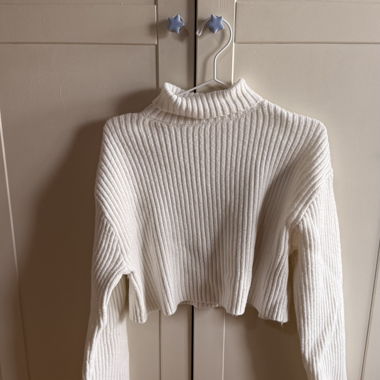 Pull côtelé blanc H&M