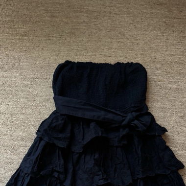 Navy Bandeau Kleid