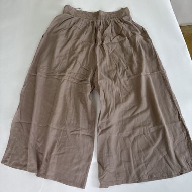 Beige wide-leg pants