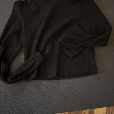 Black long-sleeve top