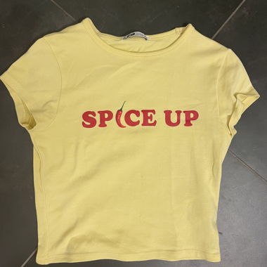 Yellow crop top