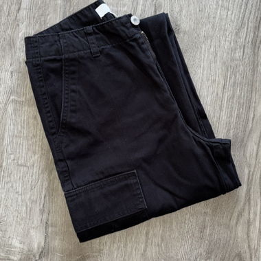 Pantaloni cargo in jeans neri