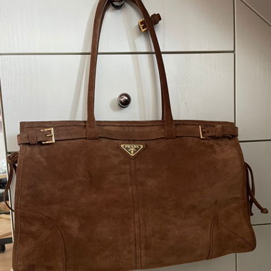 Borsa Prada in camoscio (Bonnie suede tote bag)