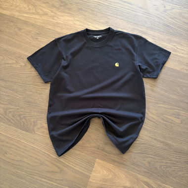 -Carharrt Black Simple Logo Tee