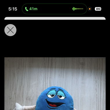 Blue M&M's Plush Pillow Soft Toy Figure