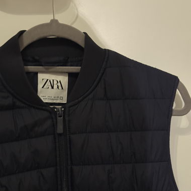 Puffer Gillet bleu Zara