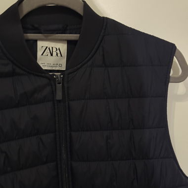 Puffer Gillet bleu Zara