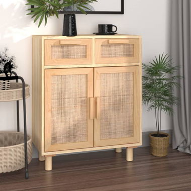 Commode buffet de rangement en rotin 