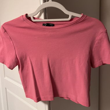 T-shirt court rose