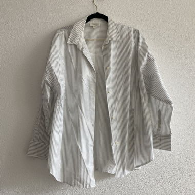 Chemise/Blouse Monki rayures fines blanc noir Taille M