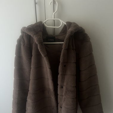 Zebra Plüschjacke Braun