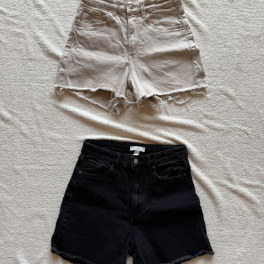 Set da 2 pantaloncini in denim
