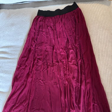 Tulle red maxi skirt 