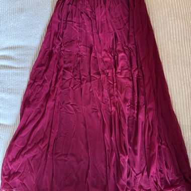 Jupe maxi en tulle rouge