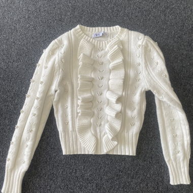 Zara Ruffle Knit Sweater