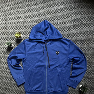 Zipper CDG bleu 
