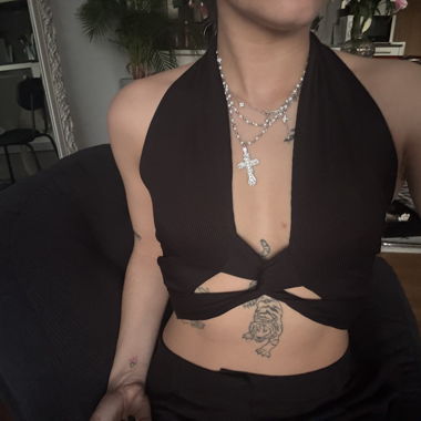 Crop top noir 