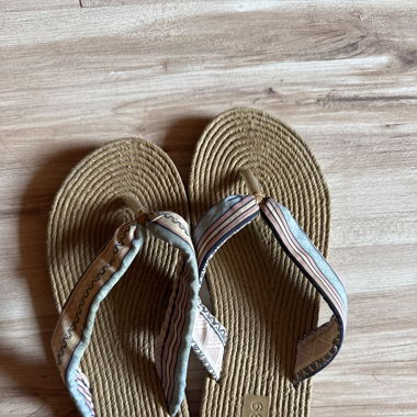 Rosa-blaue Flip-Flops