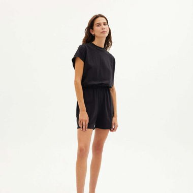 THINKING MU Black Short Jumpsuit