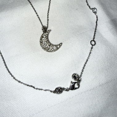 Collier Swarovski Lune Argent