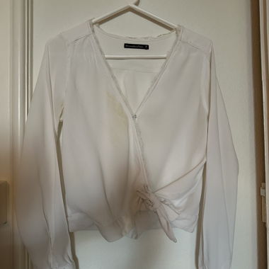 Blusa a portafoglio bianca