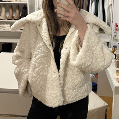 Teddyjacke weiss Gr M