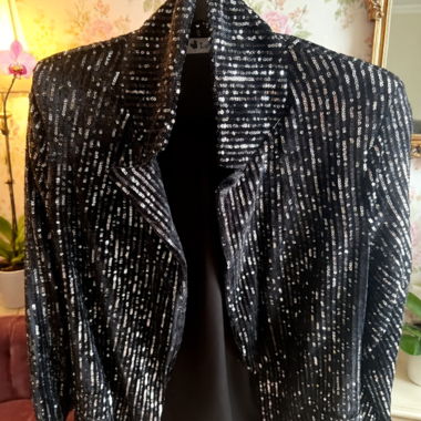 Pailletten-Blazer schwarz