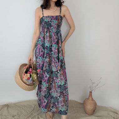 Abito lungo maxi paisley taglia XS