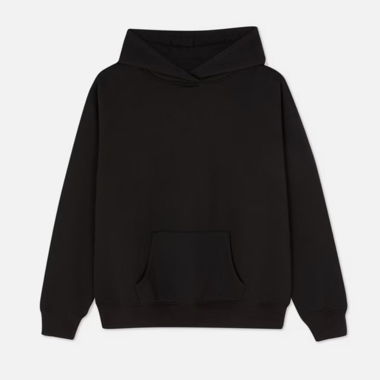 Schwarzer Hoodie mit Kapuze