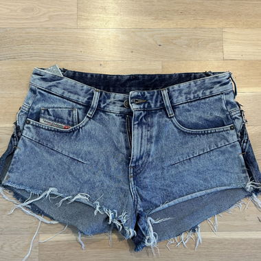 Diesel Denim Shorts with Fringe