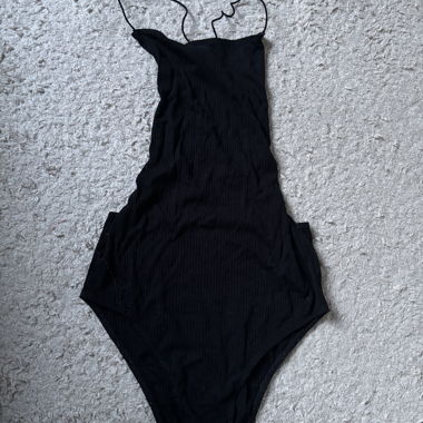 Brandy Melville Black Backless Bodysuit Straps