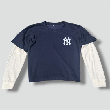 Yankees Custom-made Navy-Blau Longsleeve